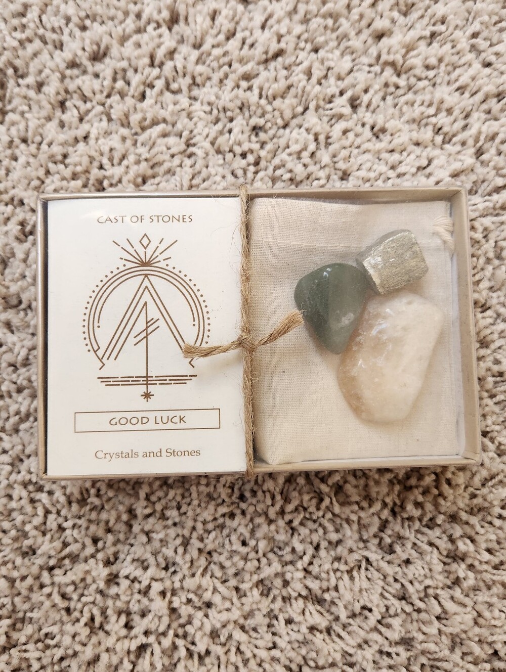 Cast of Stones Good Luck Gemstone Set Citrine Green Adventurine Pyrite